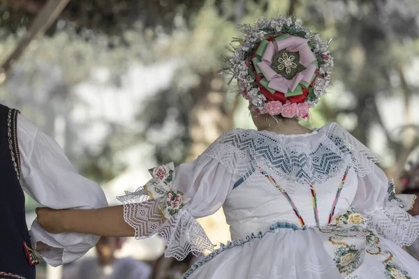 Detalle Del Traje Popular Rakvice Moravia Del Sur República Checa — Foto de Stock