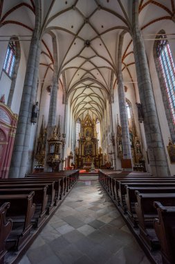 Church of St. Vita, Gothic three-nave building, Cesky Krumlov, Czech Republic