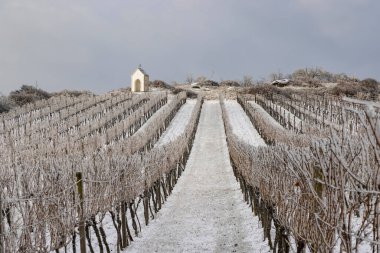 Hnanice yakınlarındaki Calvary, Znojmo bölgesi, Güney Moravya, Çek Cumhuriyeti