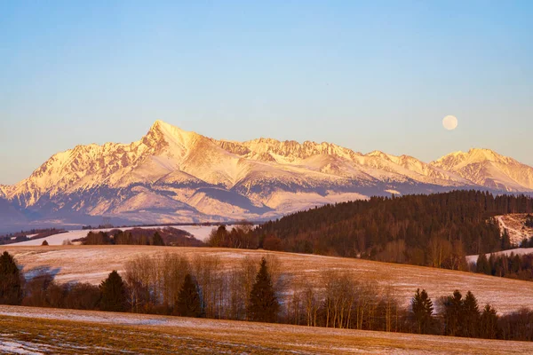 Krivan Mountain Sunset High Tatras Slovakia — Stock Photo, Image