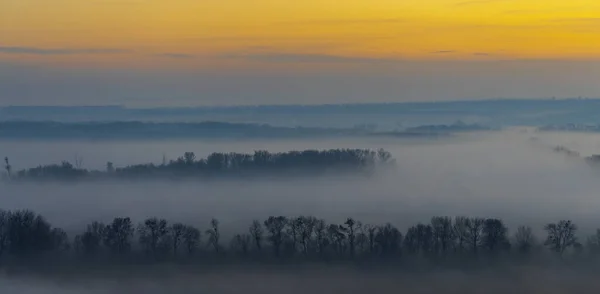 Закат Над Палавой Южная Моравия Чехия — стоковое фото