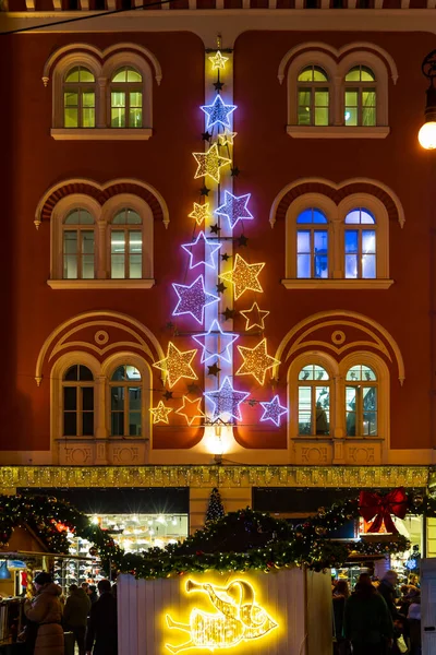 Christmas Decoration Prague Czech Republic — Stock Photo, Image