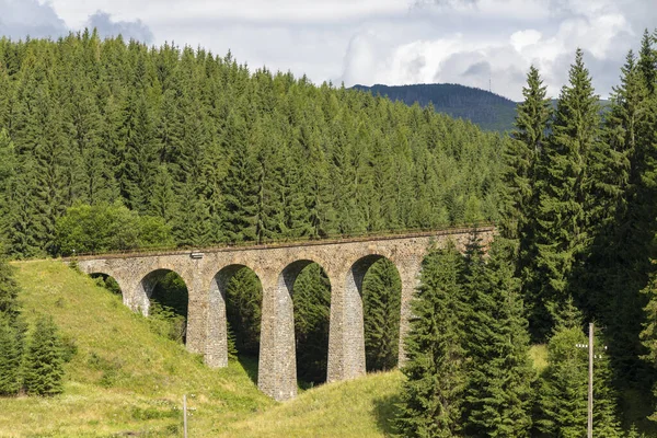 Chmarossky Viaduct Régi Vasút Telgart Szlovákia — Stock Fotó