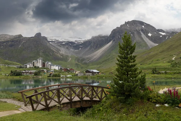 Jarní Letní Krajina Tignes Národní Park Vanoise Francie — Stock fotografie