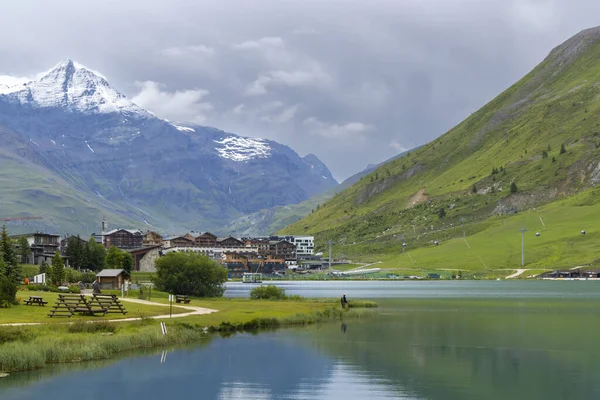 Paisaje Primavera Verano Tignes Parque Nacional Vanoise Francia —  Fotos de Stock