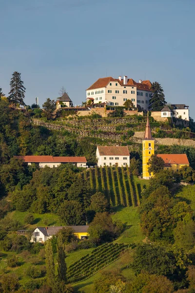Капфенштайн Замок Церковь Виноградником Штирия Австрия — стоковое фото