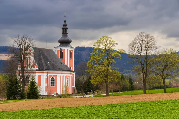 Mary Magdalene Kilisesi Bozanov Çek Cumhuriyeti Doğu Bohemya — Stok fotoğraf