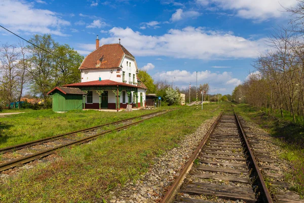 Gamla Järnvägsstationen Hevlin Södra Mähren Tjeckien — Stockfoto
