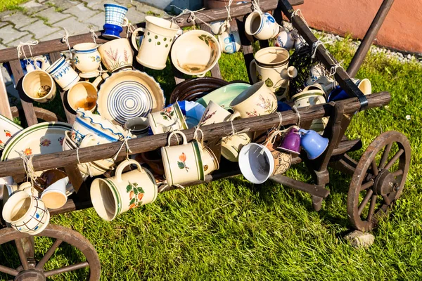 Ceramic Dishes Holasovice Czech Republic — Stock Photo, Image