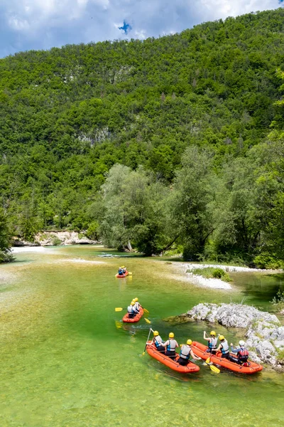 Rafting Sava Bohinjka Dans Parc National Triglav Slovénie — Photo