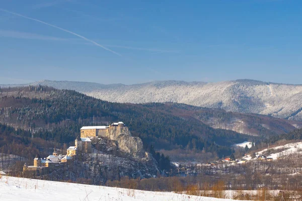 Orava Château Paysage Hiver Région Orava Slovaquie — Photo