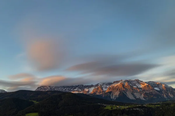 Dachstein Massief Bij Zonsondergang Stiermarken Oostenrijk — Stockfoto