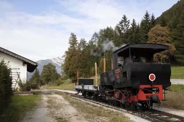 Historyczna Lokomotywa Parowa Achensee Lake Railroad Tiro Austria — Zdjęcie stockowe