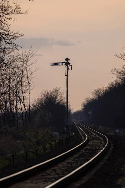 Old Mechanical Traffic Light Rails — Stock Photo, Image