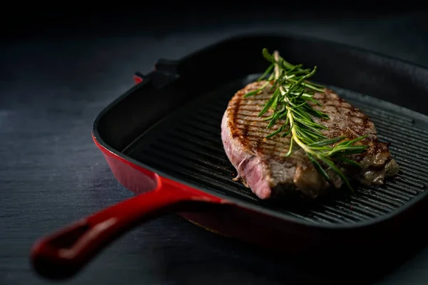 Beef Steak Dark Background — Stock Photo, Image