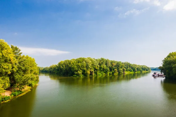 Confluence Des Rivières Vltava Labe Près Melnik République Tchèque — Photo