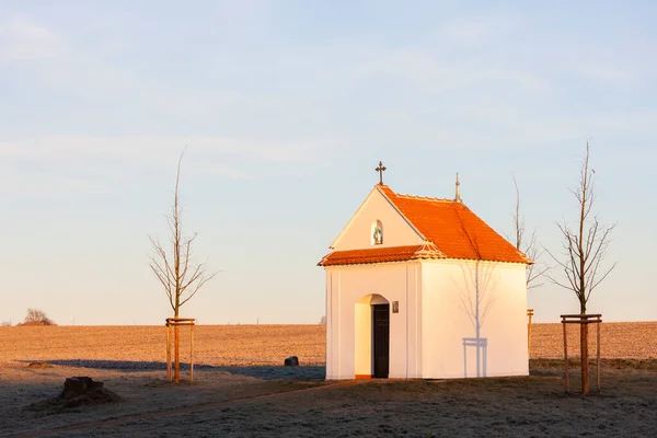 チェコ共和国南モラヴィアのチャヴォヴィツェにある小さな礼拝堂 — ストック写真