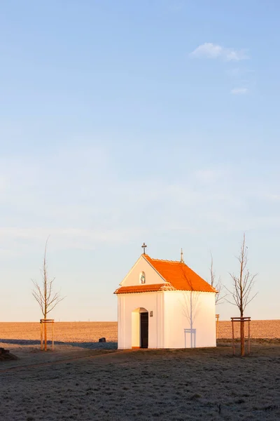チェコ共和国南モラヴィアのチャヴォヴィツェにある小さな礼拝堂 — ストック写真