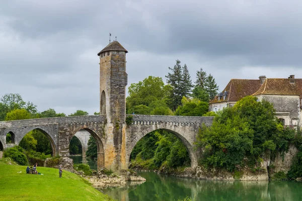 Pont Vieux Bro Orthez New Aquitaine Pyrenéerna Atlantiques Frankrike — Stockfoto