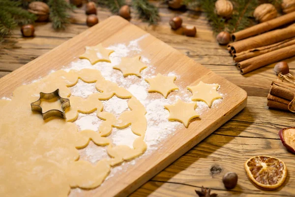 Fabricación Las Galletas Navidad — Foto de Stock