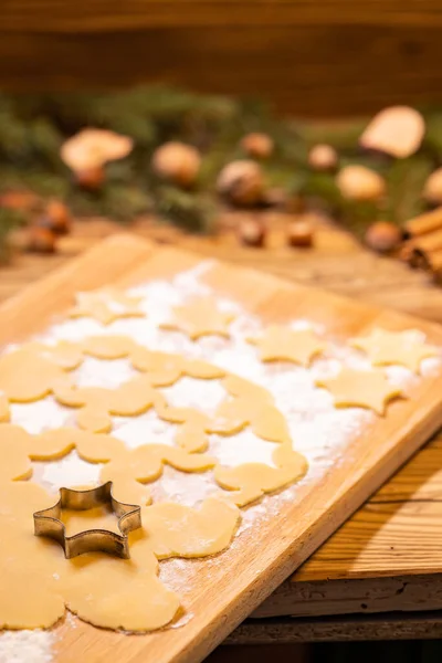 Fabricación Las Galletas Navidad — Foto de Stock