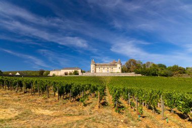 Chateau de Rully Şatosu, Saone-et-Loire kalkışı, Burgundy, Fransa