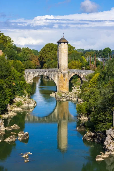 Pont Vieux Brug Orthez Nieuw Aquitanië Departement Pyreneeën Atlantiques Frankrijk — Stockfoto