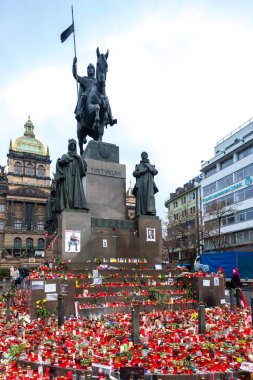 Eski cumhurbaşkanı Vaclav Havel 'in Aralık 2011' deki ölümünden sonra, Prag, Çek Cumhuriyeti