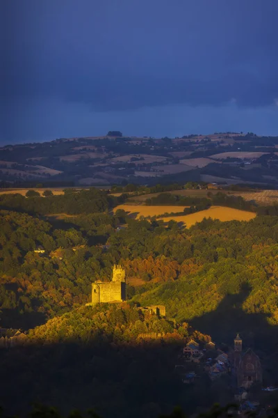 Chateau Najac Aveyron Południowa Francja — Zdjęcie stockowe