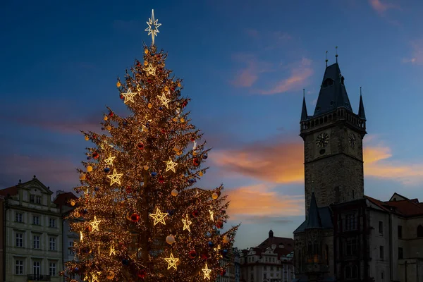 Praça Cidade Velha Natal Praga República Checa — Fotografia de Stock