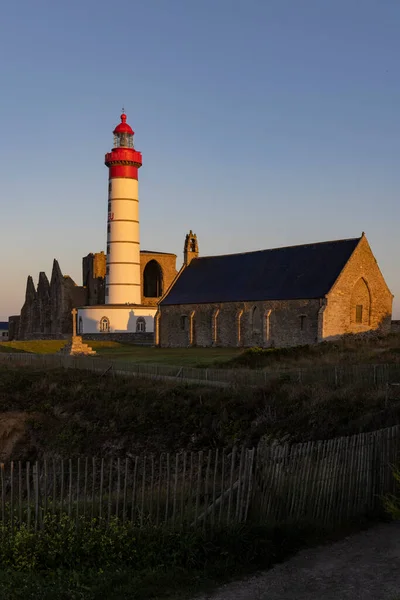 Faro Saint Mathieu Pointe Saint Mathieu Plougonvelin Finistere Francia — Foto de Stock