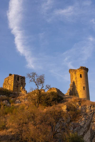 Ruiny Chateau Hers Pobliżu Chateauneuf Pape Prowansja Francja — Zdjęcie stockowe