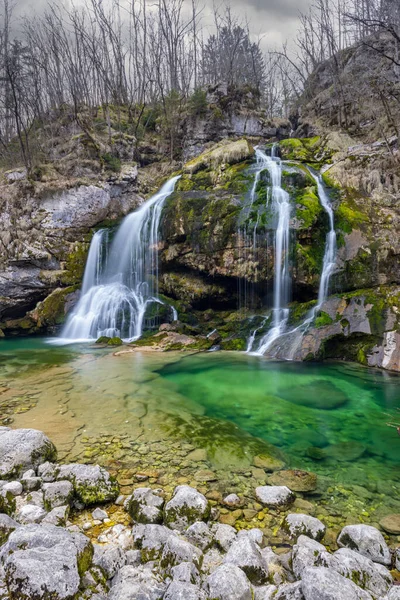 Waterfall Virje Slap Virje Εθνικό Πάρκο Triglavski Σλοβενία — Φωτογραφία Αρχείου