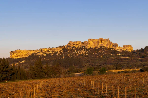 Medieval Castle Village Les Baux Provence Alpilles Mountains Provence France — Stock Photo, Image