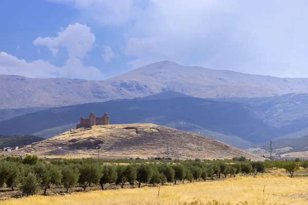 Calahorra Slott Med Sierra Nevada Andalusien Spanien — Stockfoto