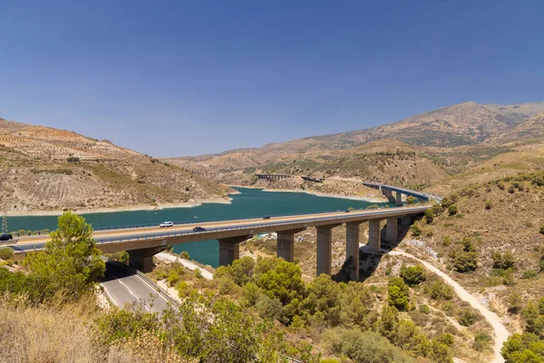 Waterdamregels Embalse Rules Sierra Nevada Andalusië Spanje — Stockfoto