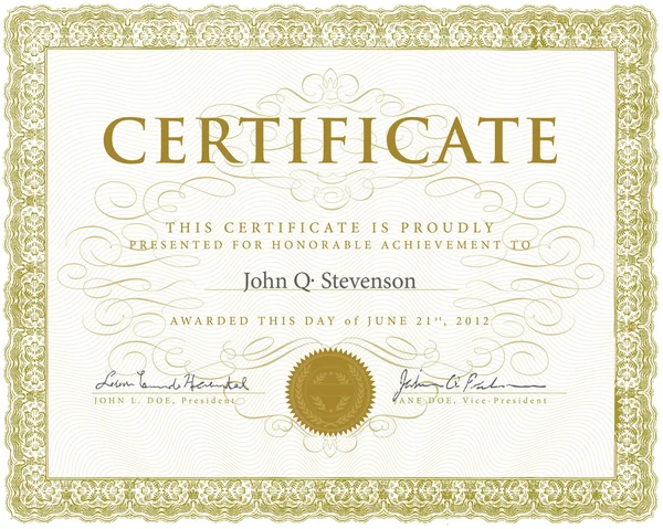 vektör sertifika ile süsler