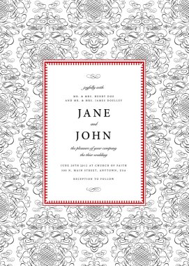 vektör süslü kırmızı çerçeve ve desen vektör sorunsuz süsleme desen al Düzenle