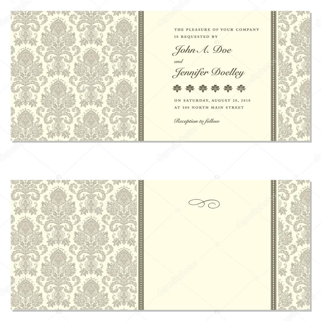 Vector Damask Wedding Frames