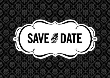 Vector Save the Date Ornate Frame clipart