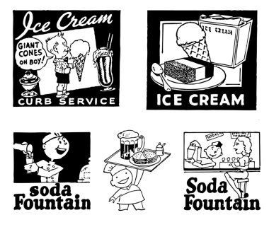 vektör grafikleri Retro dondurma