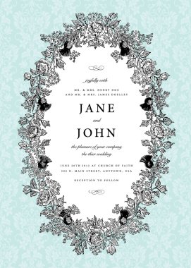 vektör retro Victoria çerçeveyi yazdırma