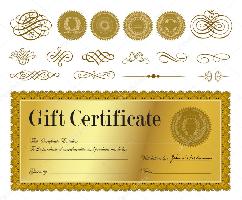 Vector Gold Certificate