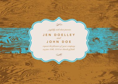 vektör ahşap süslü çerçeve