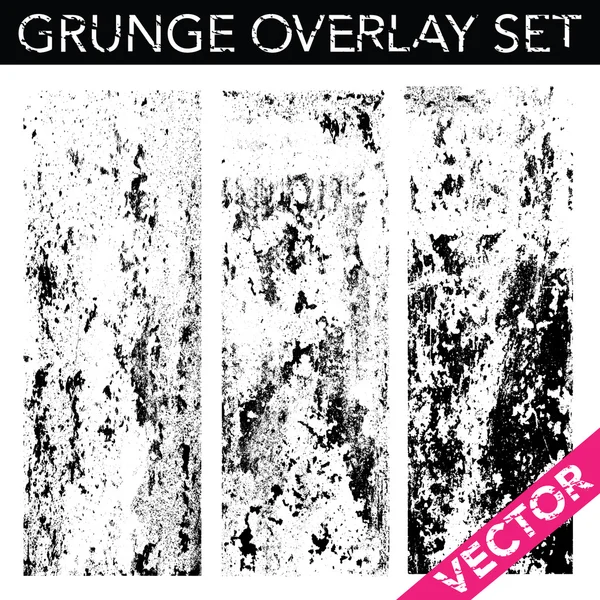 Vektor Grunge Overlay Set — Stockvektor