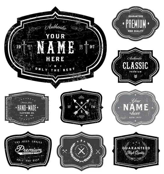 Vector Retro Badge sjabloon Set — Stockvector