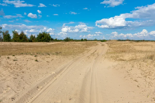 Путь в песках — стоковое фото