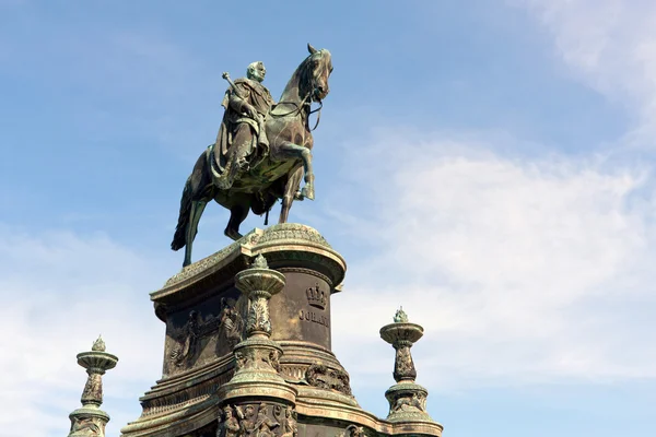 Estatua del rey Juan de Sajonia — Foto de Stock