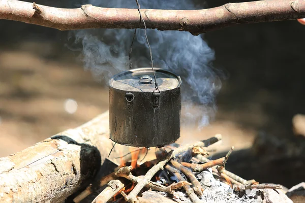 Tourists kettle — Stock Photo, Image