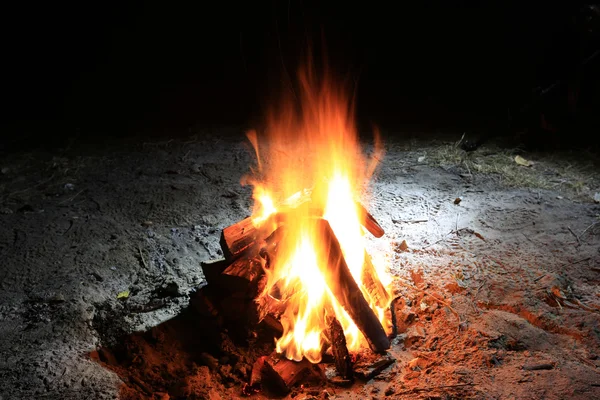 Hoguera por la noche — Foto de Stock